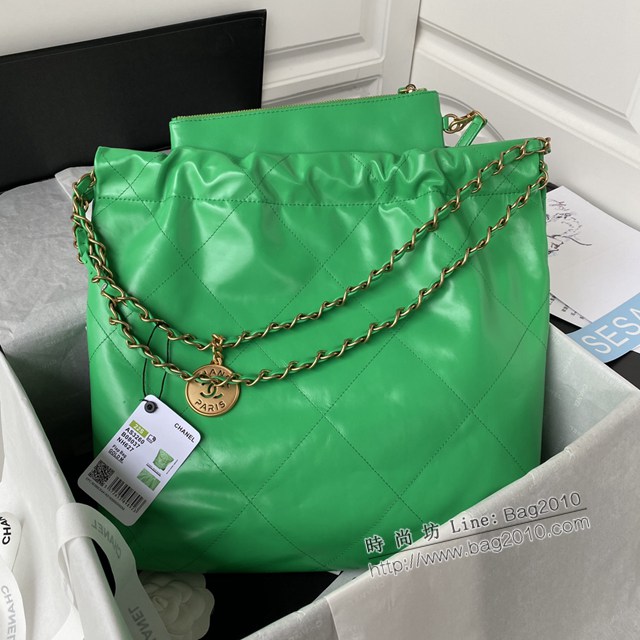 Chanel專櫃2022S春夏火爆22 bag購物袋 AS3260 香奈兒22 bag鏈條肩背包 djc4815